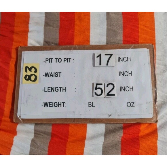 MICHAEL KORES Women Maxi Dress Size M Mandarin Orange White Stretchy 83P - Picture 6 of 6